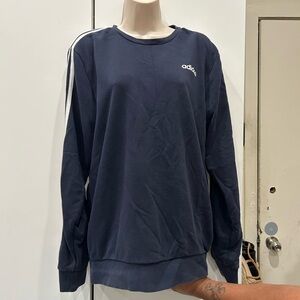 Adidas Men's Dark Blue Crewneck Sweater